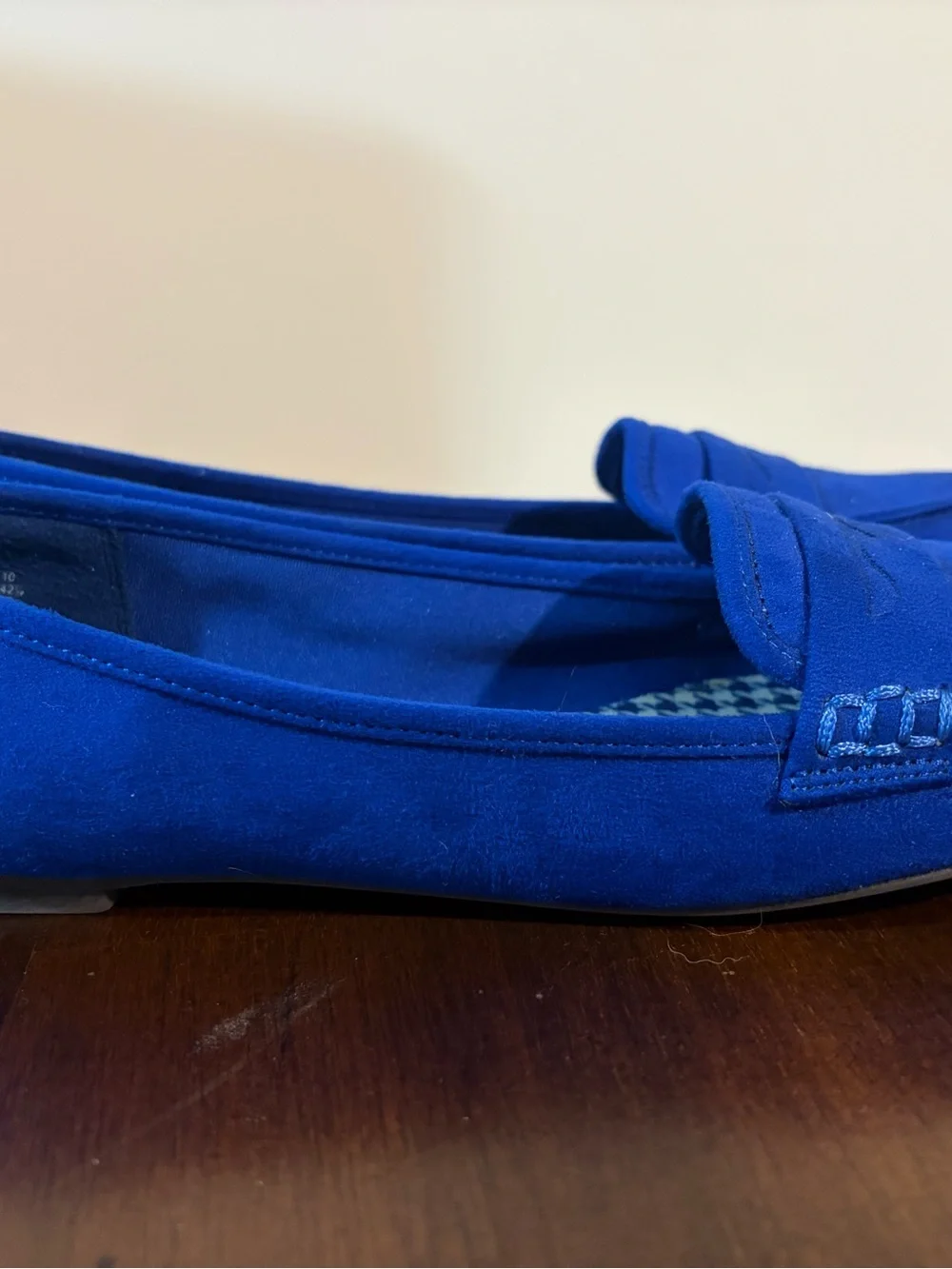 American Eagle Outfitters Cobalt Blue Suede Penny Loafers - Picture 2 of 3
